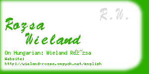 rozsa wieland business card